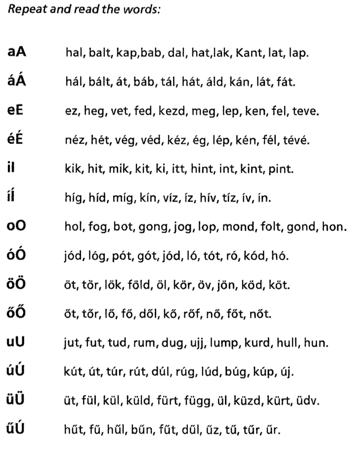 Pronunciation of the Vowels screenshot