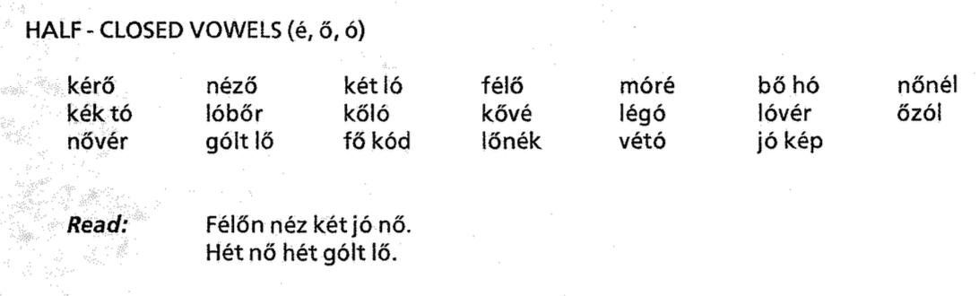 Half-Closed Vowels (é, ő, ó) screenshot