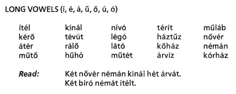 Long Vowels (í, é, á, ű, ő, ú, ó) screenshot