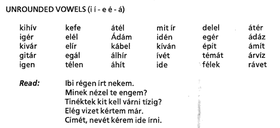 Unrounded Vowels (i í - e é - á) screenshot